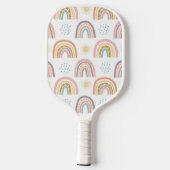 Pickleball Paddle Cute Rainbow Colors (Achterkant)
