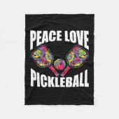 Pickleball Paddle Design Fleece Deken (Voorkant)