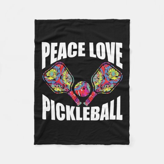 Pickleball Paddle Design Fleece Deken (Voorkant)