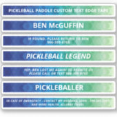 Pickleball Paddle Edge-tape Aangepaste naam Label (Voorkant)