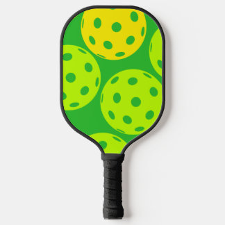 Pickleball Paddle met Pickleballs erop!