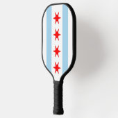 Pickleball Paddle met vlag van Chicago, Verenigde  (Links)
