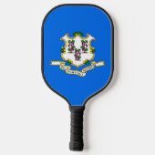 Pickleball Paddle met vlag van Connecticut, Vereni (Achterkant)