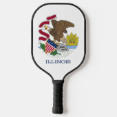 Pickleball Paddle met vlag van Illinois, Verenigde (Achterkant)