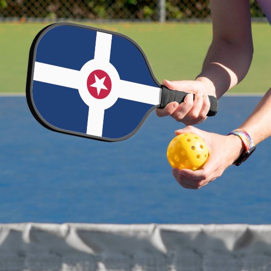 Pickleball Paddle met vlag van Indianapolis, Veren (Insitu)