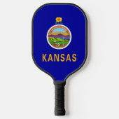 Pickleball Paddle met vlag van Kansas, Verenigde S (Voorkant)