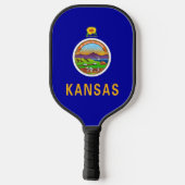 Pickleball Paddle met vlag van Kansas, Verenigde S (Achterkant)