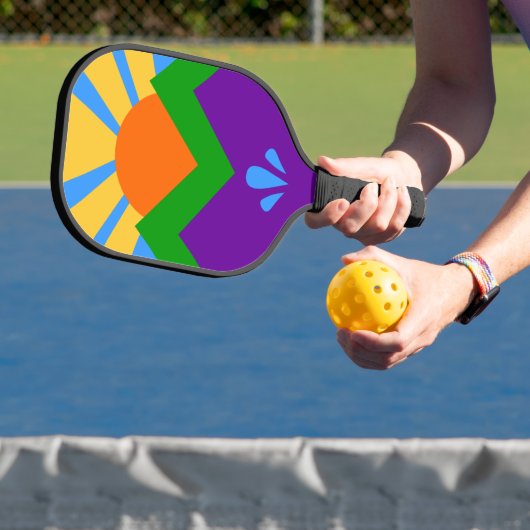 Pickleball Paddle met vlag van Manitou Springs (Insitu)