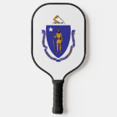 Pickleball Paddle met vlag van Massachusetts, Vere (Achterkant)