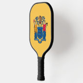 Pickleball Paddle met vlag van New Jersey, Verenig (Links)
