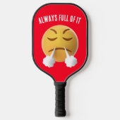 PICKLEBALL PADDLE MET ZEER MAD EMOJI-ONTWERP (Voorkant)