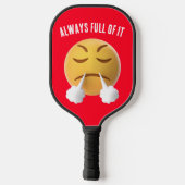 PICKLEBALL PADDLE MET ZEER MAD EMOJI-ONTWERP (Achterkant)