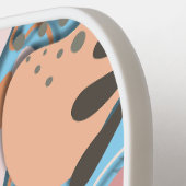 Pickleball Paddle : Organic Leaves (blue/yellow) (Links Detail)