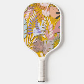 Pickleball Paddle : Organic Leaves (green/yellow) (Achterkant)