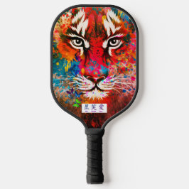 Pickleball Paddle PAINTED TIGER MET KANJI SYMBOLEN