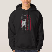 Pickleball Paddle Patriotic US Flag 4Th Of July Hoodie (Voorkant)