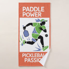 Pickleball Paddle Power Vacation Style Badhanddoek