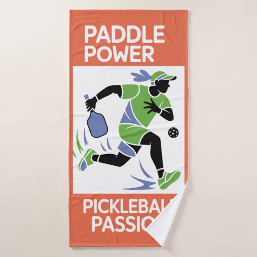Pickleball Paddle Power Vacation Style Badhanddoek (Badhanddoek)