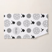 Pickleball Paddle Racket Ball Monogram Kinder naam Handdoek (Handdoek)