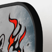 Pickleball Paddle TIGER EN FLAMES DIE GEESE VLIEGE (Links Detail)