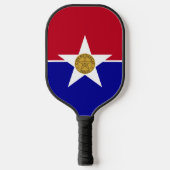 Pickleball Paddle with flag of Dallas, USA (Voorkant)