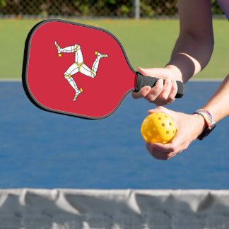 Pickleball Paddle with flag of Isle of Man