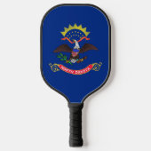 Pickleball Paddle with flag of North Dakota, USA (Voorkant)