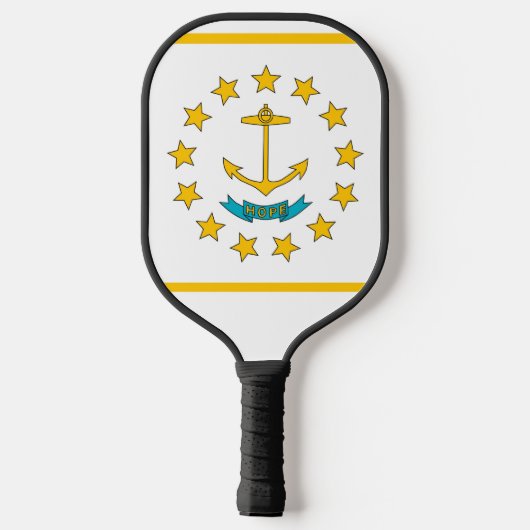 Pickleball Paddle with flag of Rhode Island, USA (Achterkant)