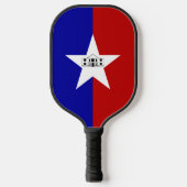 Pickleball Paddle with flag of San Antonio, USA (Voorkant)