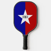 Pickleball Paddle with flag of San Antonio, USA (Achterkant)