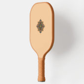 Pickleball Paddle with geometric peachy mandala (Links)