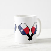 Pickleball Paddles avec Texas Flag café tasse (Devant droit)