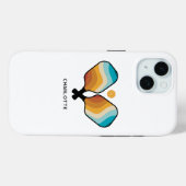 Pickleball Paddles & Ball Aangepaste naam Case-Mate iPhone Case (Achterkant (horizontaal))