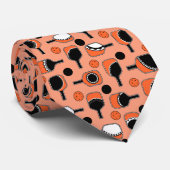 Pickleball Paddles, Ballen met Fun Cutouts - Peach Stropdas (Opgerold)