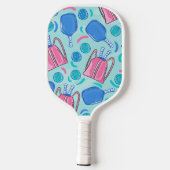 Pickleball Paddles en Balls Blue Monogram Paddle (Achterkant)