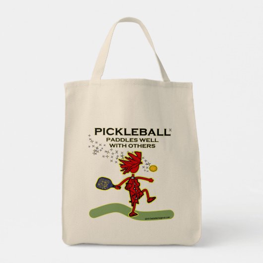 Pickleball Paddles goed met andere Canvas tassen (Achterkant)