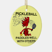 Pickleball Paddles goed met anderen Keramisch Ornament (Rechts)