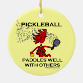 Pickleball Paddles goed met anderen Keramisch Ornament (Achterkant)