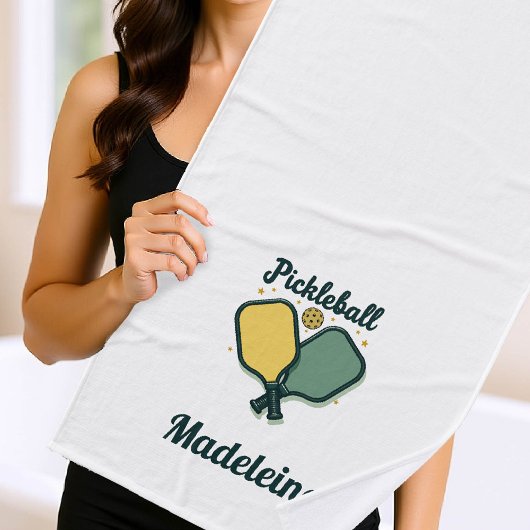 Pickleball Paddles Green Script Cadeau personnalis