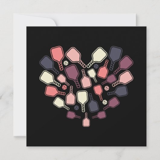  Pickleball Paddles Heart Bedankkaart (Voorkant)
