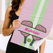 Pickleball Paddles Pink Green Cadeau personnalisé
