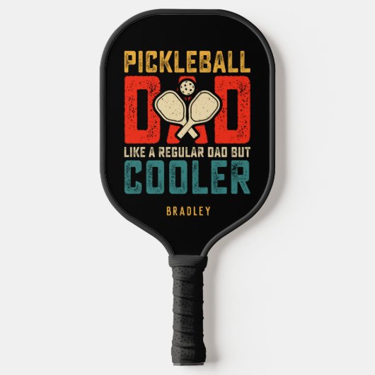 Pickleball Pap Typografie Persoonlijke naam Paddle (Voorkant)