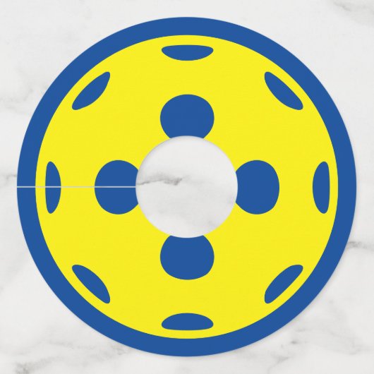 Pickleball partij aangepaste kleur wijnglas labels (Voorkant)