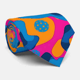 Pickleball Party Camo Stropdas