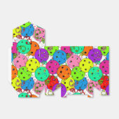 Pickleball Party Confetti- en Pickleball-ballonnen Bedankdoosjes (Uitgevouwen)