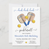 Pickleball Party Dink Verjaardag Kaart (Voorkant)