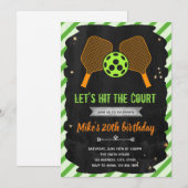 Pickleball party invitation (Devant / Derrière)
