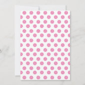 Pickleball Party Paddles Roze Wit Custom Kaart (Achterkant)