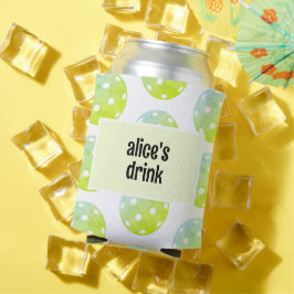Pickleball Party Sport Groen Custom Blikjeskoeler