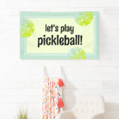 Pickleball Party Sport Groen Custom Spandoek (Insitu)